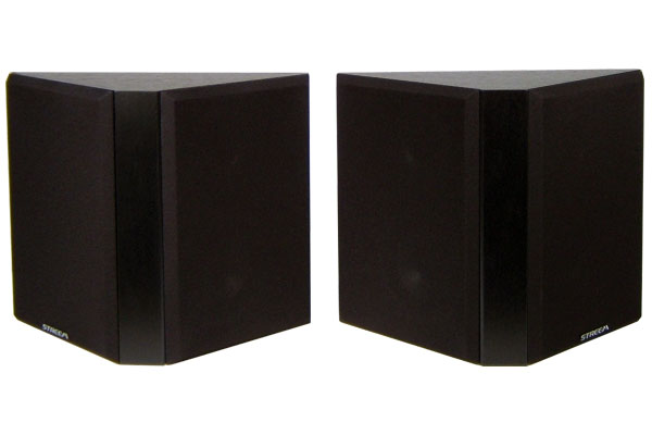 Streem SR-490 surround sound bipole speakers with both grills